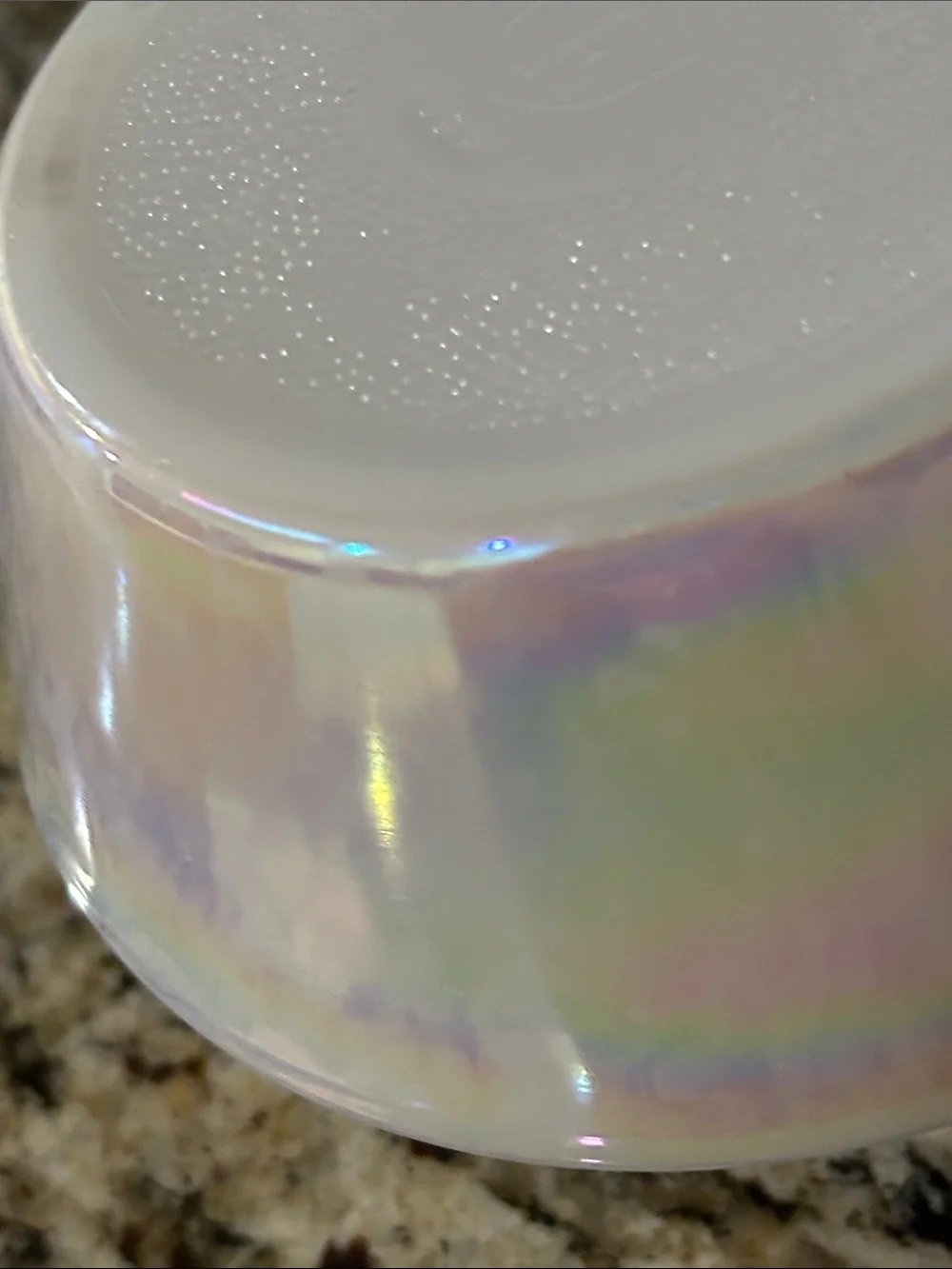 Vintage Federal Moonglow Iridescent White Ceramic Serving Bowl